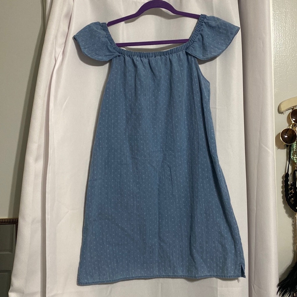 J. Crew Denim Off The Shoulder Dress Size 6